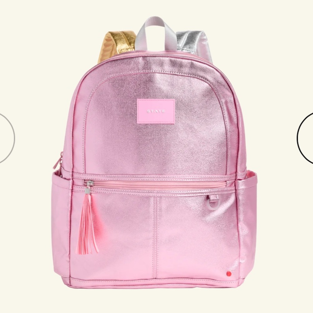 STATE Kids Kane Metallic Pink Backpack Ages 7+